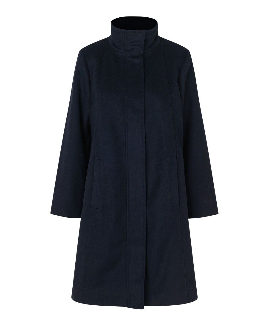 Coats Masai | Trine Wool Coat Navy ~ Masaidress